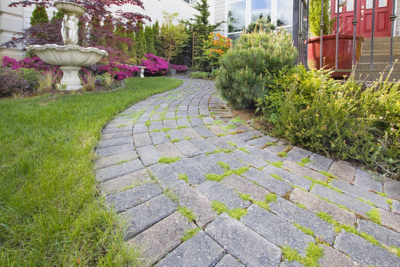 Walkway with Decorative Pavers